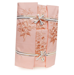 Pościel haftowana z prześcieradłem 160x200 łosoś