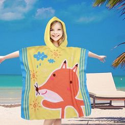 Poncho dziecięce plażowe 60x60 unicorn