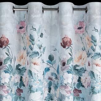 Zasłona gotowa na przelotkach VIOLA 140x250 Eurofirany srebrny