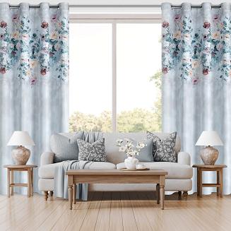 Zasłona gotowa na przelotkach VIOLA 140x250 Eurofirany srebrny