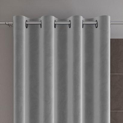 Zasłona gotowa na przelotkach VELVI 140x250 chłodny szary