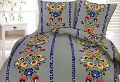 Pościel z kory 100% bawełna 160x200 wzór łowicki 2