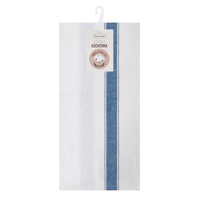 Komplet ścierek kuchennych 2 szt. 50x70 SOFIA Eurofirany biały w niebieski wzór pasów