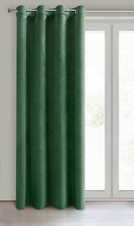 Zasłona gotowa na przelotkach DARLA 140x250 Eurofirany ciemnozielony