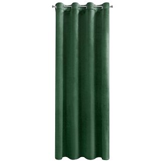 Zasłona gotowa na przelotkach DARLA 140x250 Eurofirany ciemnozielony