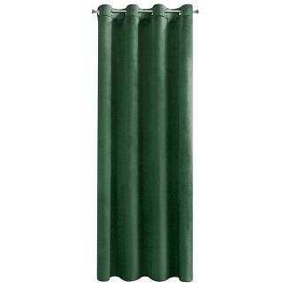 Zasłona gotowa na przelotkach DARLA 140x250 Eurofirany ciemnozielony