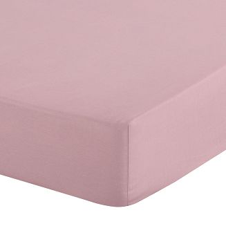 Prześcieradło satynowe z gumką BASIC 100x200x30 Eurofirany pudrowy róż