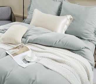 Pościel Ruffy 200x220 szałwiowa z falbanką