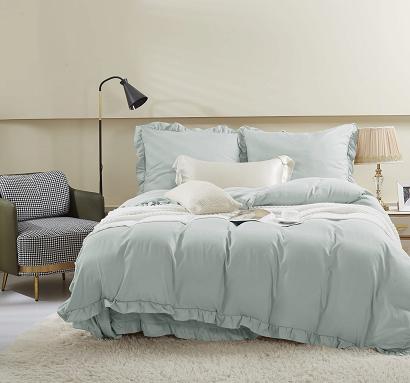 Pościel Ruffy 220x200 szałwiowa z falbanką