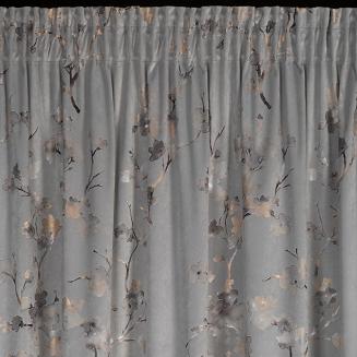 Zasłona gotowa na taśmie SELENA 140x270 Eurofirany srebrny