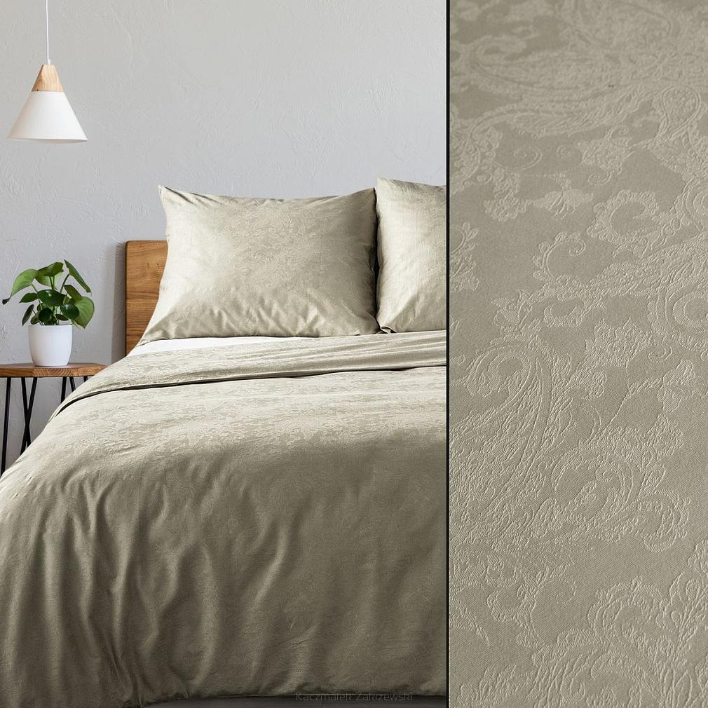 Komplet pościeli z adamaszku DAMASK 160x200 Eurofirany beżowy