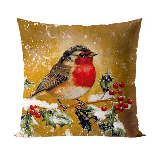 ELEGANCKI RUDZIK Poszewka dekoracyjna VELVET 40x40cm kolor 014 złoto-brązowy PBN339/POP/014/040040/1