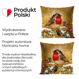 ELEGANCKI RUDZIK Poszewka dekoracyjna VELVET 40x40cm kolor 014 złoto-brązowy PBN339/POP/014/040040/1