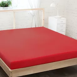 Prześcieradło jersey z gumką 180x200 czerwony