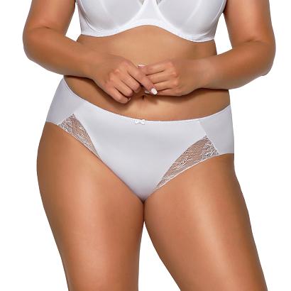 Figi damskie z koronką i kokardką AV 2111 białe