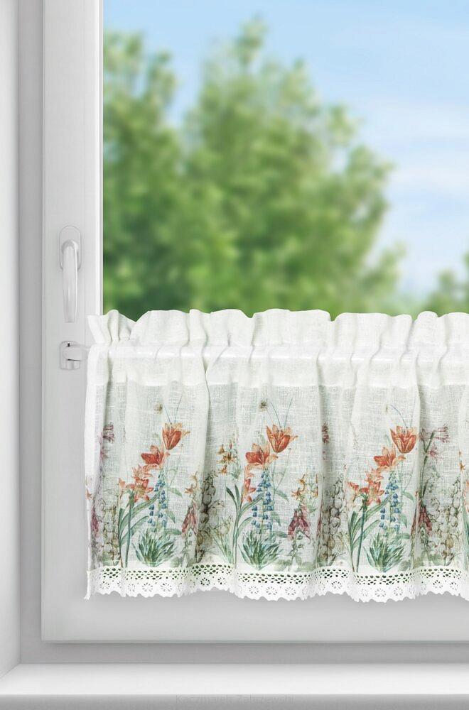 Firana gotowa na taśmie NEMEZJA 130x50 Eurofirany biały