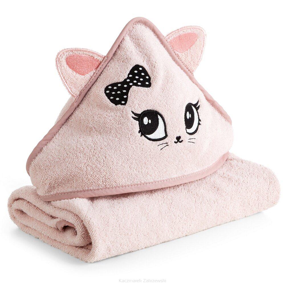 Ręcznik dziecięcy z kapturkiem BABY72 100x100 Eurofirany różowy