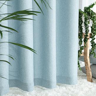 Zasłona gotowa na przelotkach MOLLY 140x250 strukturalna jasnoniebieska