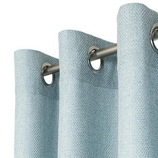Zasłona gotowa na przelotkach MOLLY 140x250 strukturalna jasnoniebieska