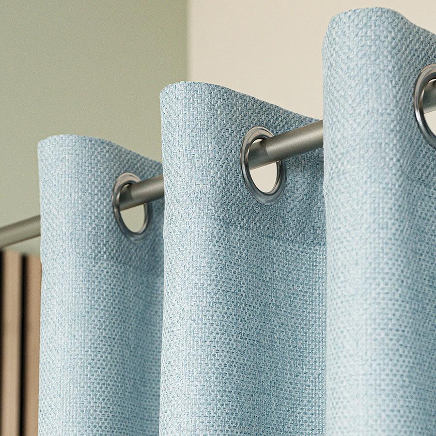 Zasłona gotowa na przelotkach MOLLY 140x250 strukturalna jasnoniebieska