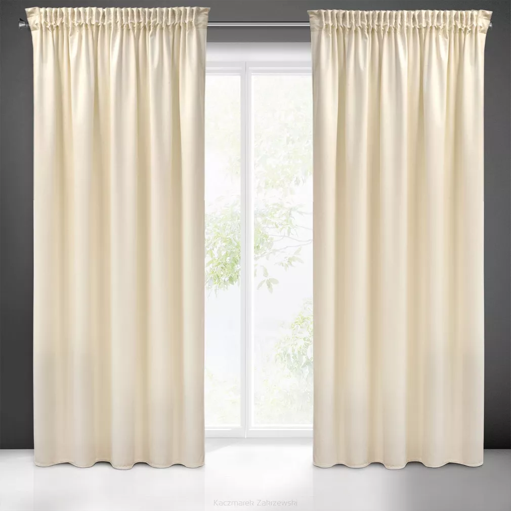 Zasłona gotowa na taśmie ZAS 140x270 Pierre Cardin Eurofirany krem