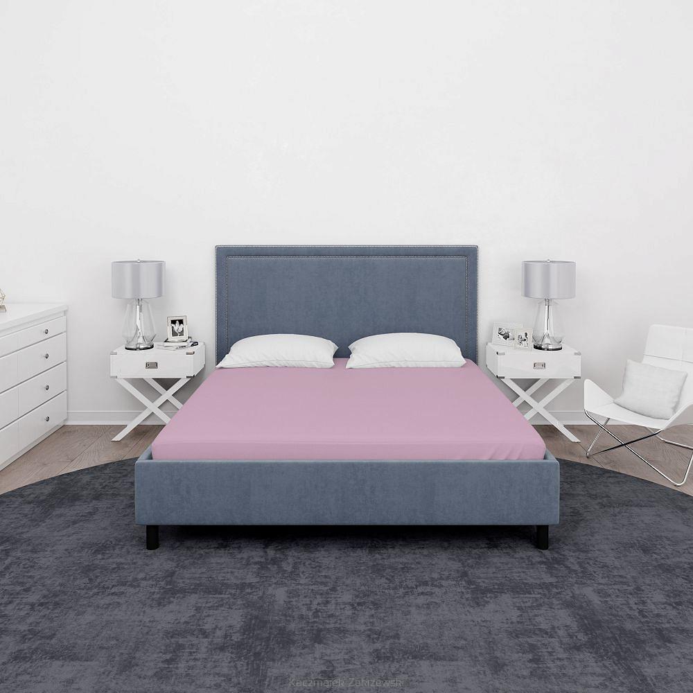 Prześcieradło flanelowe 160x210 różowe