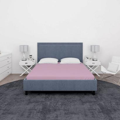 Prześcieradło flanelowe 160x210 różowe