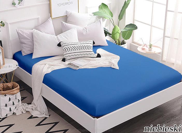Prześcieradło jersey z gumką 180x200 niebieskie