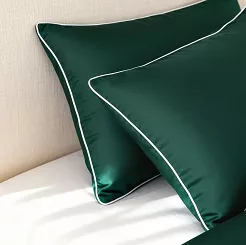 Poszewka bambusowa 50x60 butelkowa z białą bizą