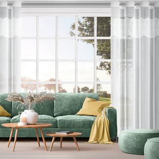 Firana gotowa na przelotkach AFRODYTA 140x250 Eurofirany biały