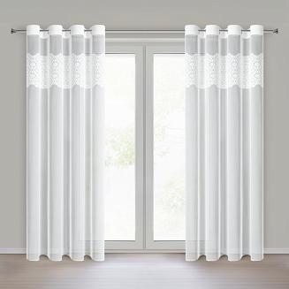 Firana gotowa na przelotkach AFRODYTA 140x250 Eurofirany biały