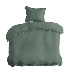 Pościel Bawełna Miętowa Pure /140/ Z Falbaną