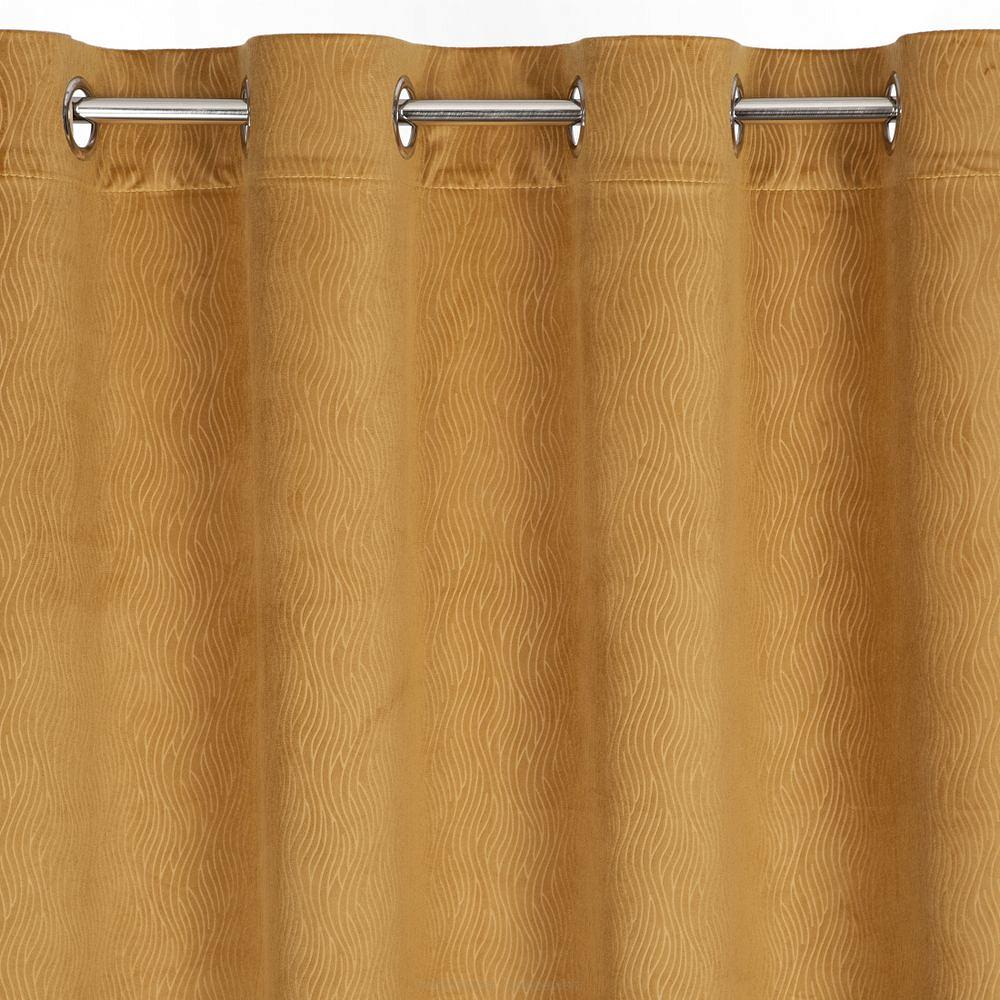 Zasłona gotowa na przelotkach LILI 140x250 Eurofirany złocisty