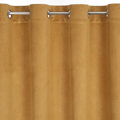 Zasłona gotowa na przelotkach LILI 140x250 Eurofirany złocista