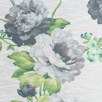 Zasłona gotowa na przelotkach MONA 140x250 Eurofirany biały/zielony