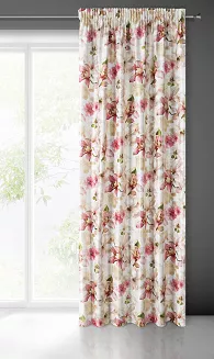 Zasłona gotowa na taśmie LILLIE 140x270 Eurofirany różowy
