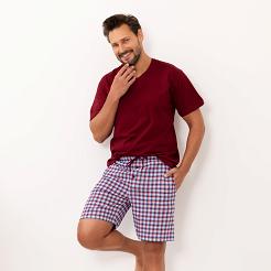 Piżama męska REGINA kod 6003 bordo
