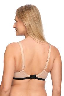 Biustonosz z koronką Semi-Soft Nathalie 1286 półusztywniany czarny beżowy