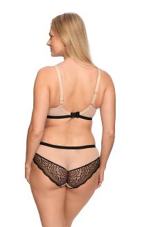 Biustonosz z koronką Semi-Soft Nathalie 1286 półusztywniany czarny beżowy