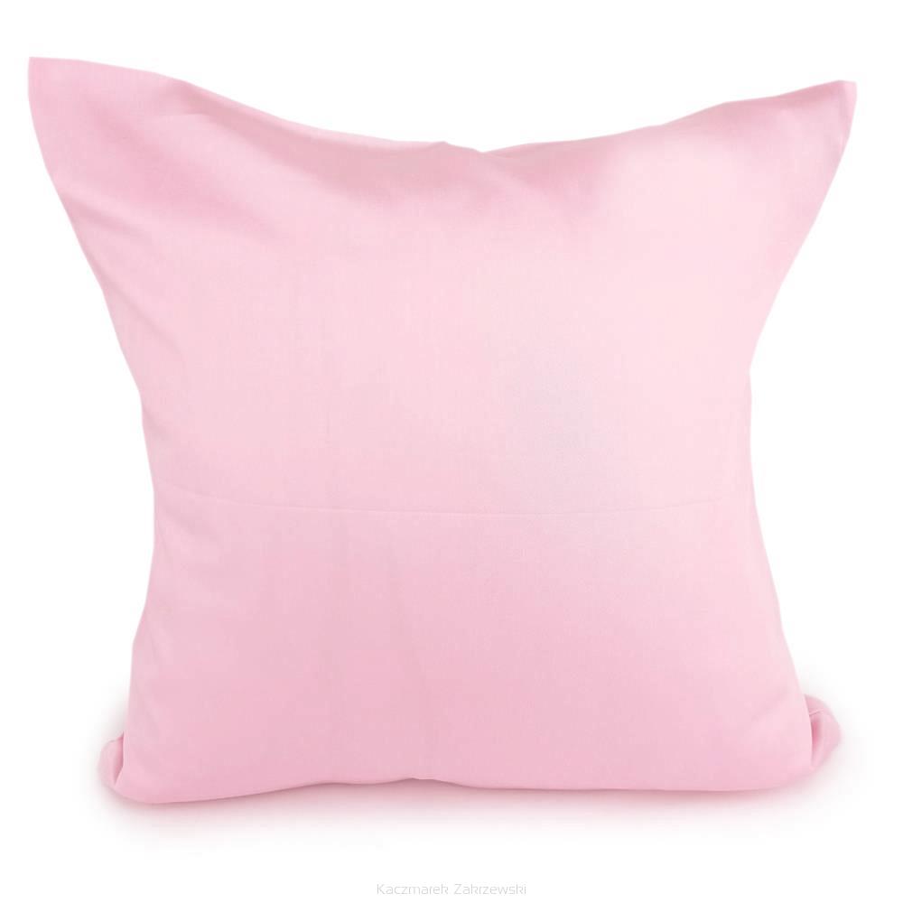 Poszewka satyna bawełniana 40x40 jasny różowy