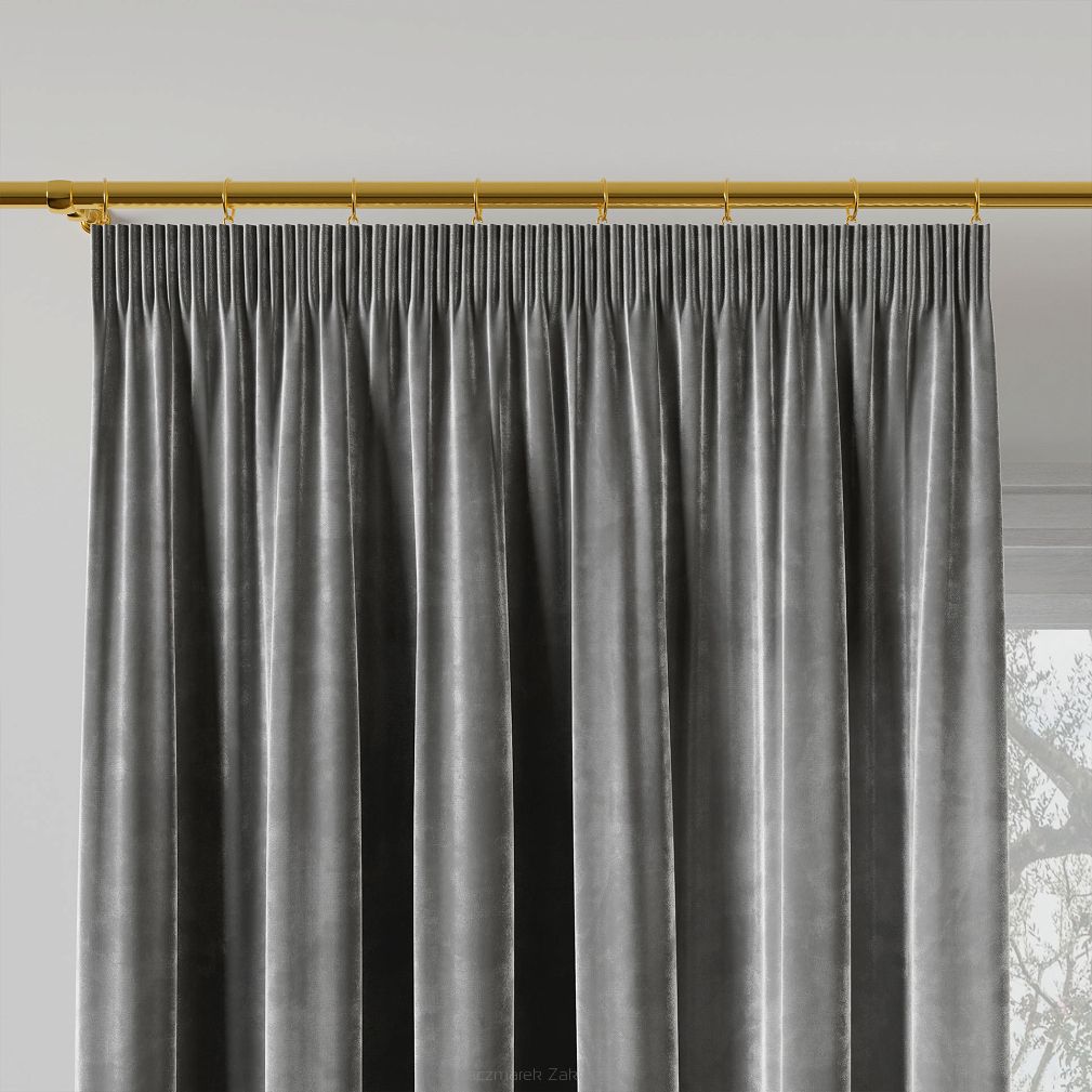Zasłona gotowa na taśmie VELVI 140x240 antracytowa