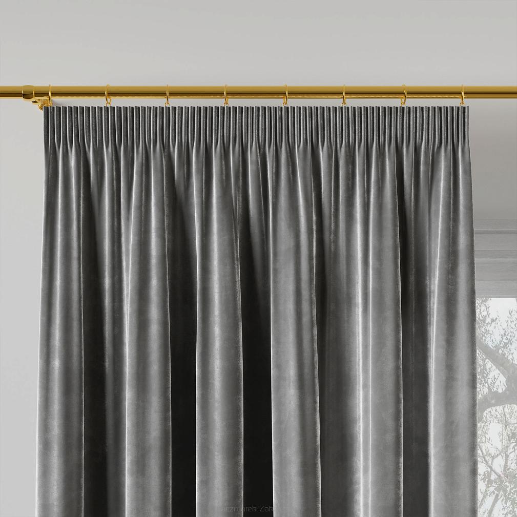 Zasłona gotowa na taśmie VELVI 140x240 antracytowa