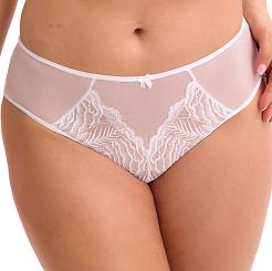 Figi damskie z koronką i tiulem Isla 1228 biały