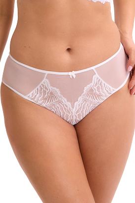 Figi damskie z koronką i tiulem Isla 1228 biały