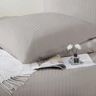 Komplet pościeli adamaszek satyna bawełniana 140x200 taupe