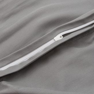 Pościel satyna bawełniana z gipiurą  220x200 Valinor szara