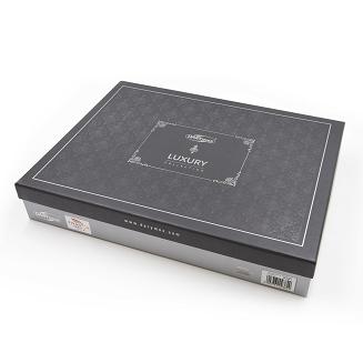 Pościel satyna bawełniana z gipiurą  220x200 Valinor szara