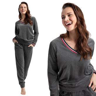 Dres damski LUNA kod 311 grafitowy welur