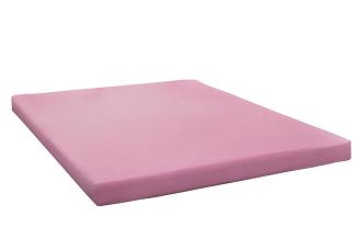 Prześcieradło jersey z gumką 140x200 jasny różowy na białym tle