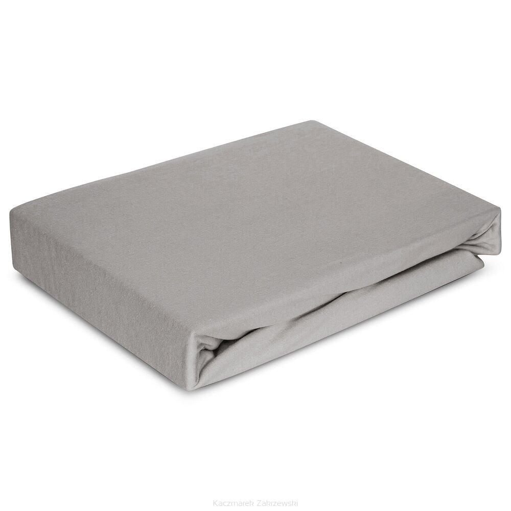 Prześcieradło satynowe z gumką JERS4 120x200x25 Eurofirany srebrny